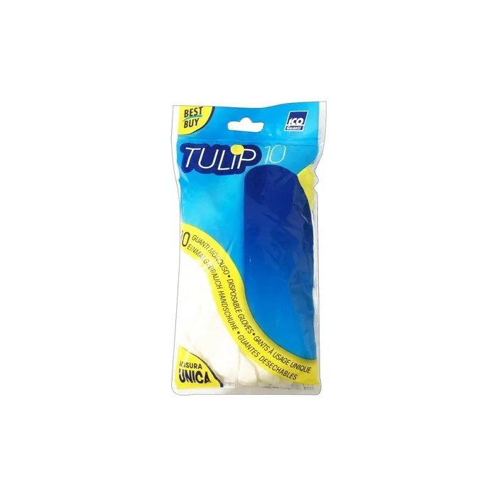 Latex Gloves 10 Pcs Tulip Size One Size With Powder
