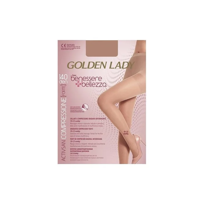 Golden Lady Benessere & Beauty Tights 140 Denier Black Size Xl G115