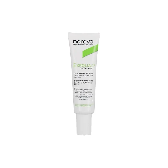 Noreva Exfoliac Global Xpro Intensive Cream For Skin 30ml Soothes Pimples Rebalances Exfoliates Reduces Sebum Production & Provides Longlasting Hydration