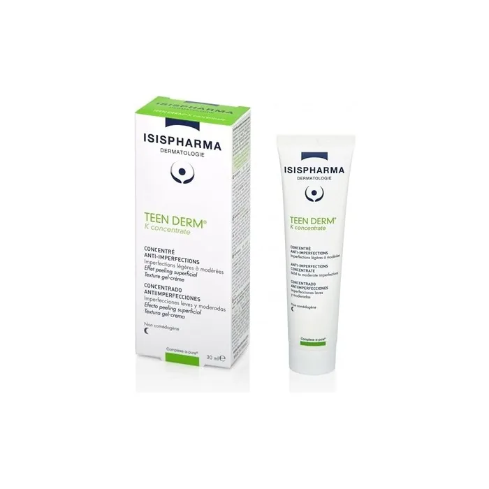Isispharma Teen Derm K Moisturising Cream 30ml - Purifying Night Care for Acne