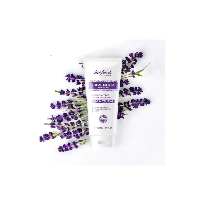 Biofresh Cosmetics Via Natural Lavender Acne Cream Gel with Lavender Oil 50ml