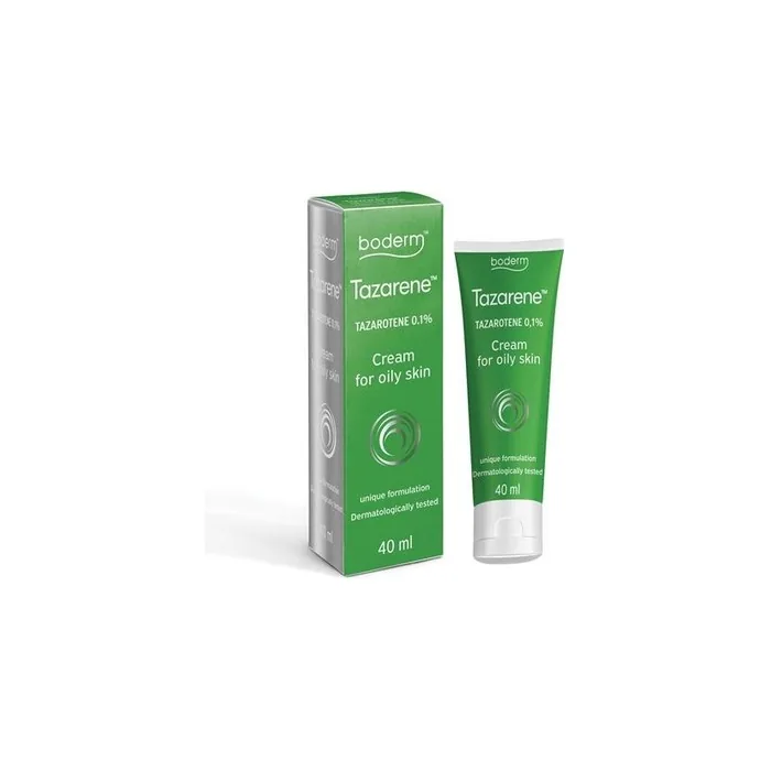 Boderm Tazarene 0.1% Cream For Acne - Oily Skin, 40ml