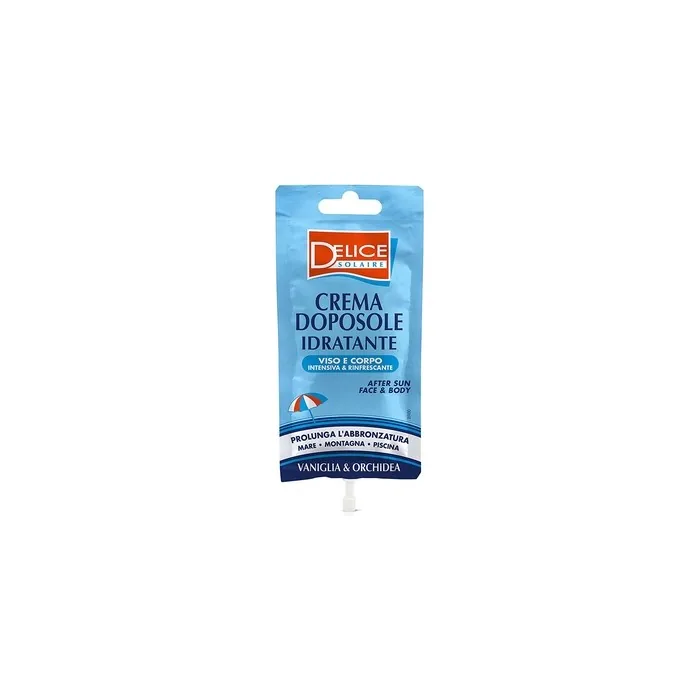 DELICE SOLAIRE After Sun Moisturizing Cream for Face and Body 50ml Mini Size with Shea Butter - Dermatologically Tested