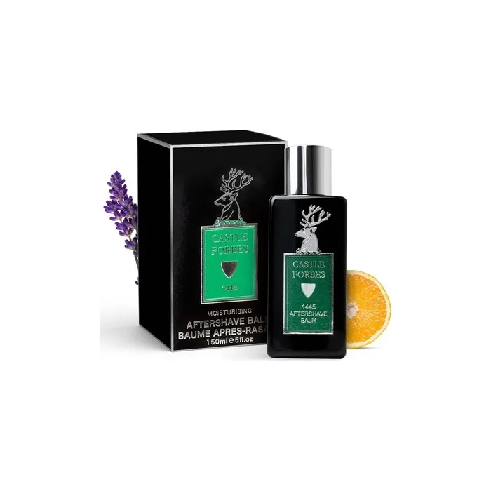 Castle Forbes 1445 Aftershave Balm for Men 5 fl.oz. Moisturizing After Shave Lotion with Essential Oils Soothing and Refreshing Face Balm Alcohol Free Post Shave Skincare for All Skin Types