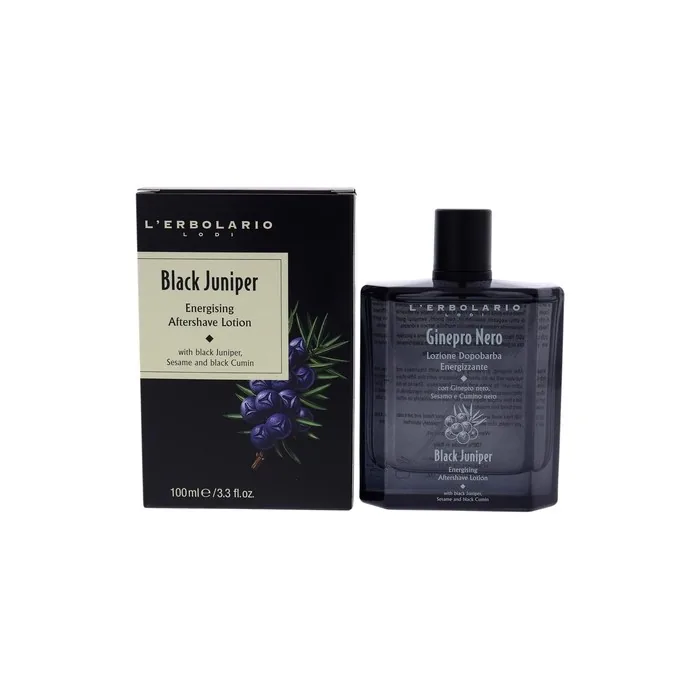 L'Erbolario Black Juniper Energizing Aftershave Lotion 3.3oz