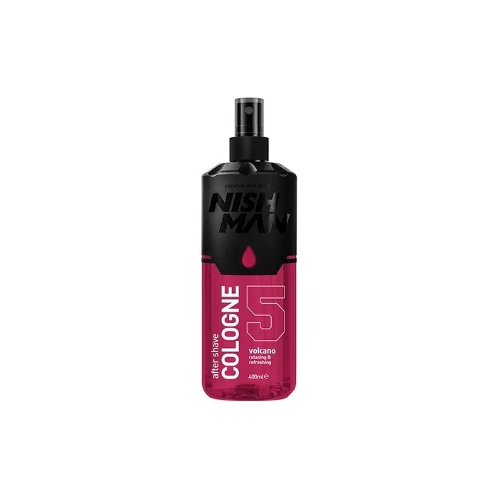 NISHMAN Aftershave Men Cologne Volcano 400ml - Relaxing Refreshing Aftershave Spray Lotion for Men