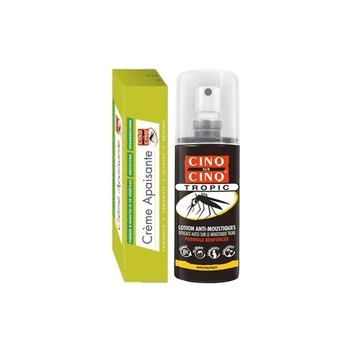 Cinq Sur Cinq 3-In-1 Soothing Cream Duo 40g and Tropic Anti-Mosquito Lotion 75ml