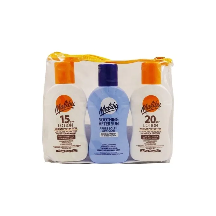 Malibu Travel Bag SPF15 and SPF20 Lotion/Aftersun Lotion