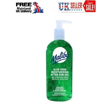 Malibu Aloe Vera Moisturising After Sun Gel 400ml Cooling Soothing Pump