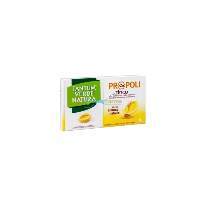 Angelini Tantum Verde Natura Propolis Lemon And Honey 15 Chewy Tablets