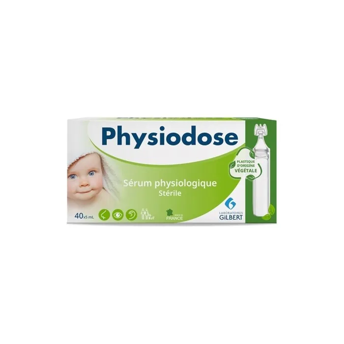 Gilbert Physiodose Sterile Physiological Serum 40 Vegetable Doses