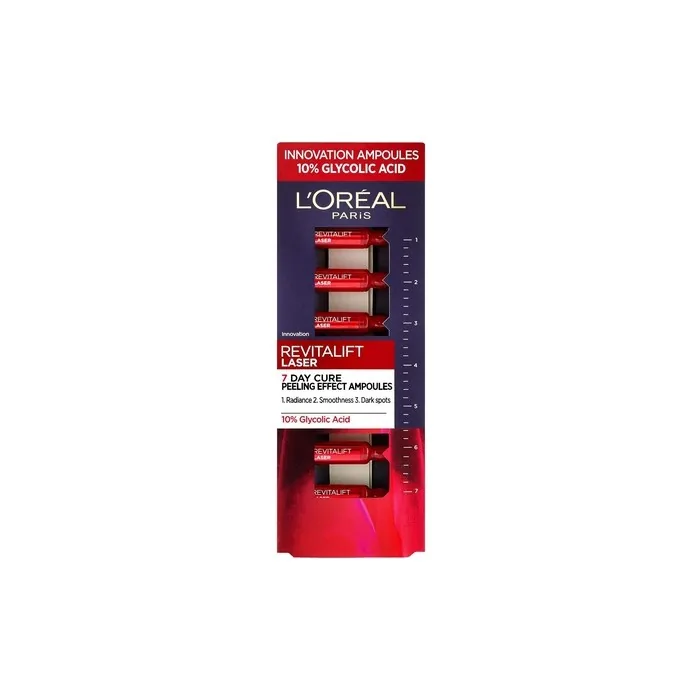 L'Oreal Paris Revitalift Laser Renew Glycolic Acid Peeling Ampoules Treatment Serum 7 Pieces 1ml