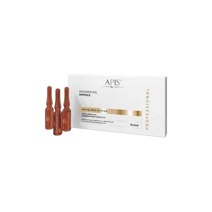 Apis Depiq Pro System Depigmenting Ampoule With Aarbutin 1 And Brightening Complex 2 10x3ml