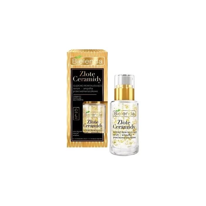 Bielenda Golden Ceramides Deep Revitalizing Serum - Anti-Wrinkle Ampoule For Day And Night 15ml