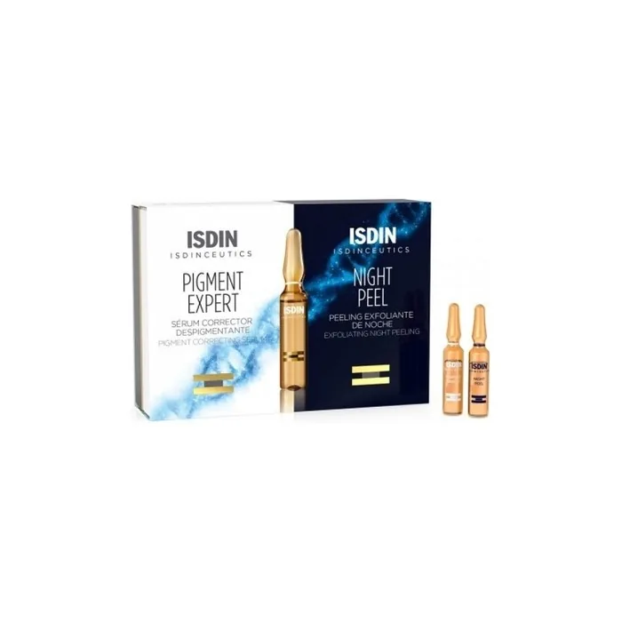 Isdinceutics Day & Night Depigmenting Routine Serum Set + Exfoliating Night Peeling - 20 Ampoules