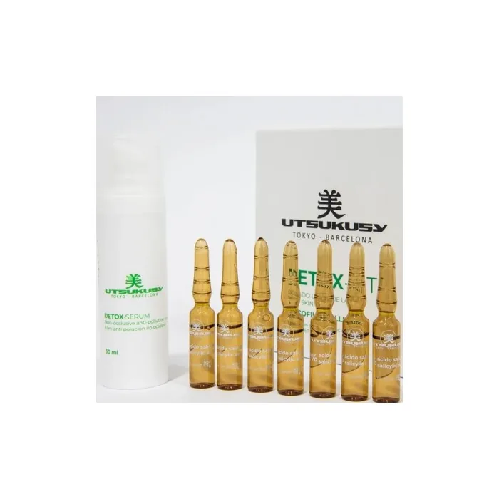 Utsukusy Detox Kit: Detox Serum 30ml + 7 Salicylic Acid Ampoules 2ml