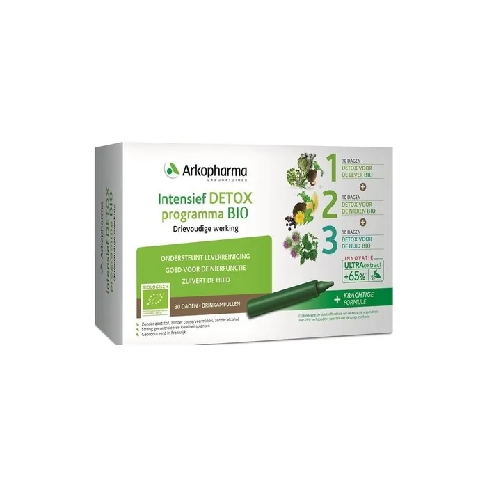 Arkofluids Intensive Detox Program Bio Drinking Ampoules