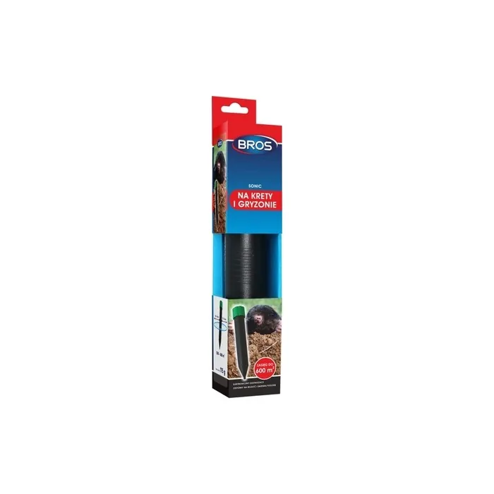 BROS Sonic Mole Repellent Device - Protects up to 600m²