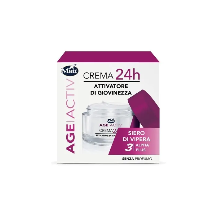 Matt Cosmetics AGEACTIV Cream 24h Youth Activator Anti-Aging with Viper Serum Face Cream for Hydrated Skin 50ml