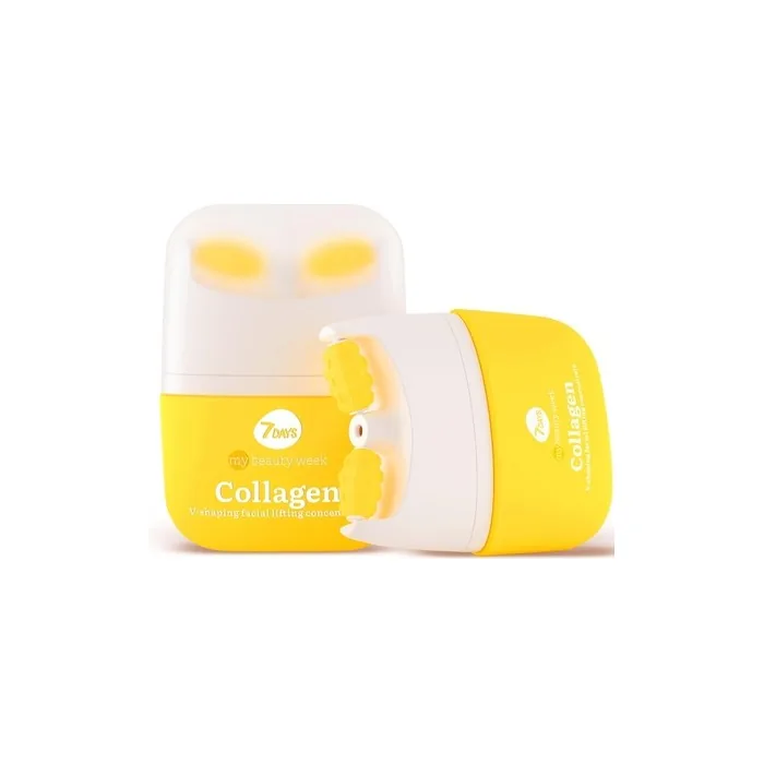 7Days Face Lift Cream with Collagen Korean Skincare Face Moisturizer Anti Aging Face and Neck Firming Cream for Women Anti Puffiness Skin Tightening Roller Massager 40ml 40.00g