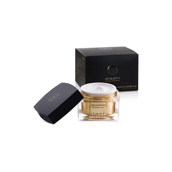 Atashi Anti-Aging Renewal Cream with AHA Fruit Acids DNA Repair and Cell Renewal Anti-Stress and Calming Effect