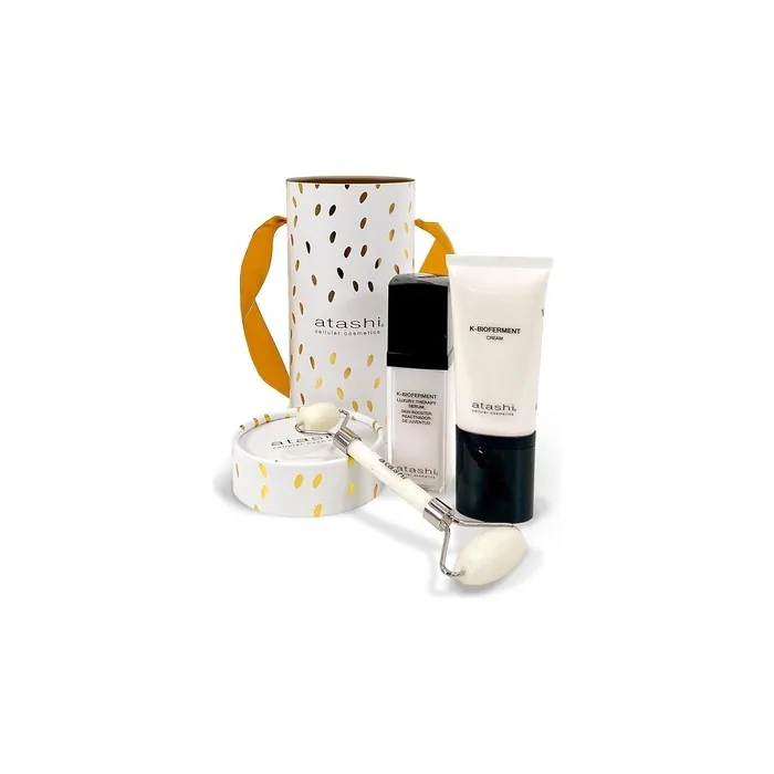 Atashi Therapy Cream Skin Booster and Therapy Luxury Serum Skin Booster Day Cream with Bioferments Anti-Aging Revitalizing Regenerating Face Serum 50ml and 30ml