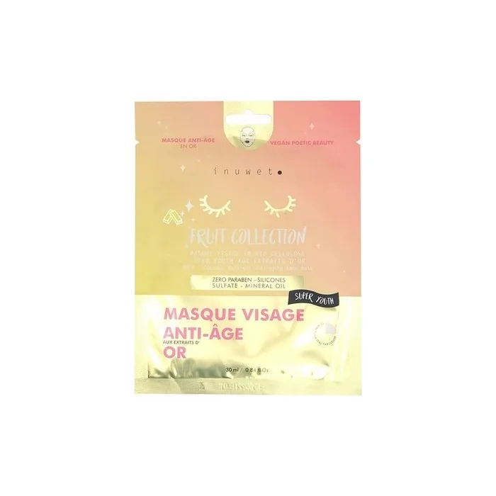 Inuwet Fruit Collection Anti-Aging Face Mask Gold 30ml - Firming