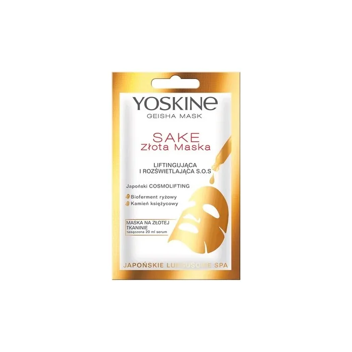 Yoskine Sake Gold Lifting And Illuminating Mask S.O.S Rice Bioferment & Moonstone 20ml