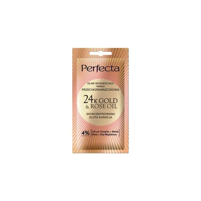 Dax Perfecta 24k Gold & Rose Oil Face Mask Strongly Regenerating Antiwrinkle 8 Ml