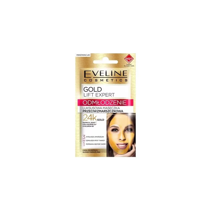 Luxury Anti-Wrinkle Face Mask for Sensitive, Dry & Mature Skin - Gold Lift Expert 24K Gold Therapy 4D‚ĄĘ