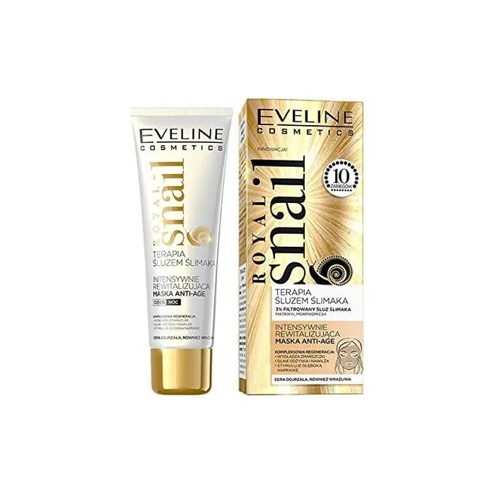 Eveline Royal Snail Anti-Ageing Face Mask 50ml Intensive Moisturizing Cleansing for Mature and Sensitive Skin