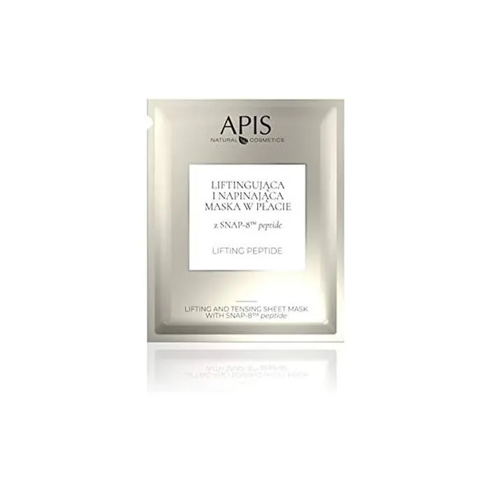 Apis Lifting and Tensing Sheet Mask with SNAP-8 MT Peptide and Green Tea Anti Wrinkle, Lifting, Anti Age, Moisturizing