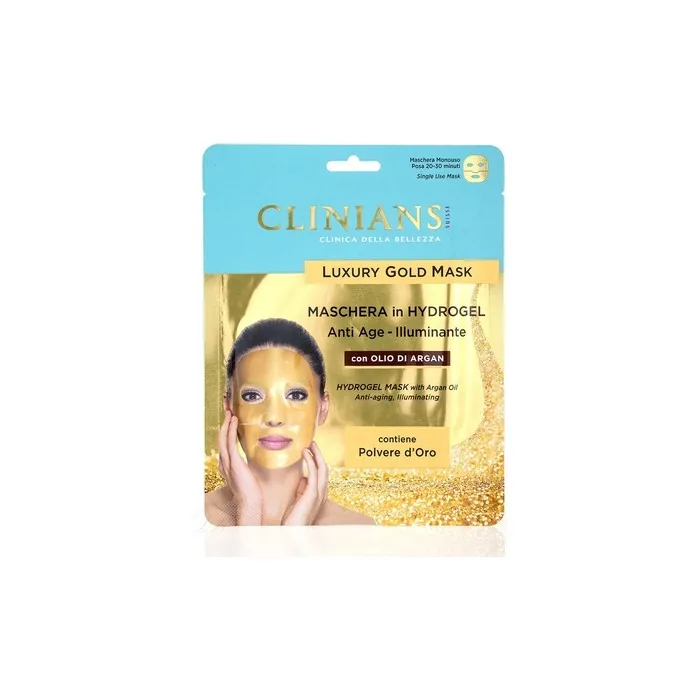 Clinians Anti-Age Gold Face Mask in Hydrogel with Argan Oil