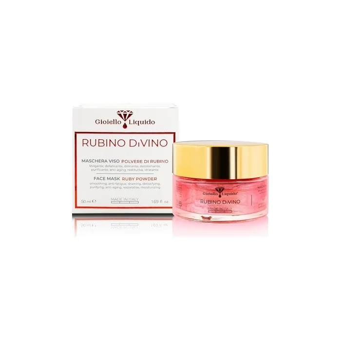 Illuminating Face Mask with Anti-Aging Effect Ruby Powder Vitis Vinifera Sodium Hyaluronate Betain Liquid Jewel Cell Renewal 50ml