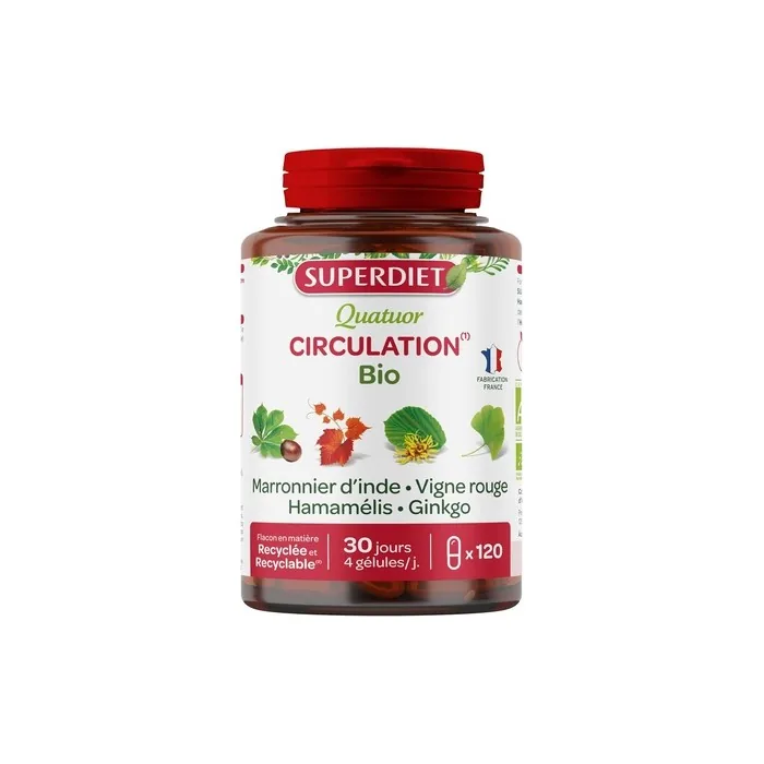 Superdiet Organic Circulation Quartet - Horse Chestnut, Red Vine, Witch Hazel