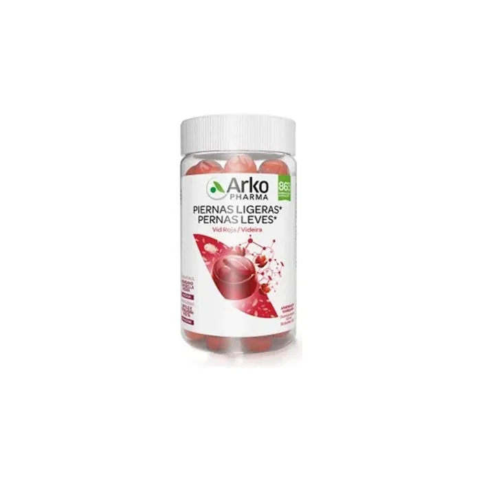 Arkopharma Light Legs Gummies 60 Count Cranberry and Blackcurrant Flavor