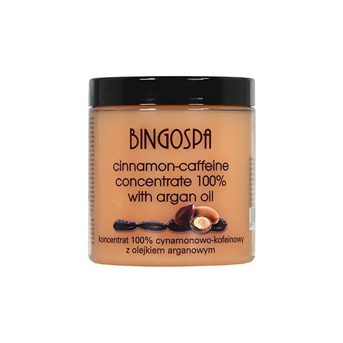 BINGOSPA Anti-Cellulite Cinnamon-Caffeine Concentrate with Argan Oil for Firming and Shaping Body Wraps 250g