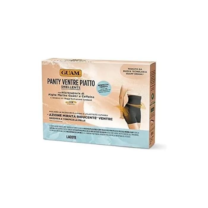 Guam Panty Ventre Teller Black with Microcapsules of Marine Algae and Caffeine XS/S (38-40)