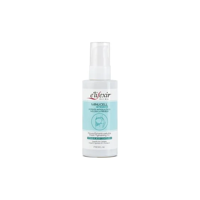 E'LIFEXIR Oil Minucell Intensive Powerful Anti-Cellulite Oil Improving Microcirculation Reducing Cellulite II III & Mixed Dehydrating Tightening Organic Cypress Oil and Forskolin 100ml