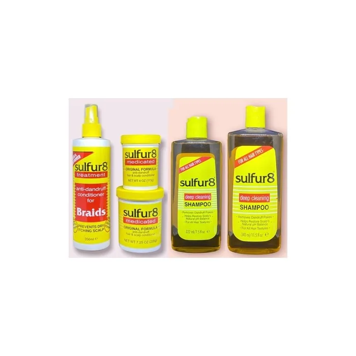 Sulfur 8 Anti-Dandruff Shampoo and Conditioner for Hair and Scalp