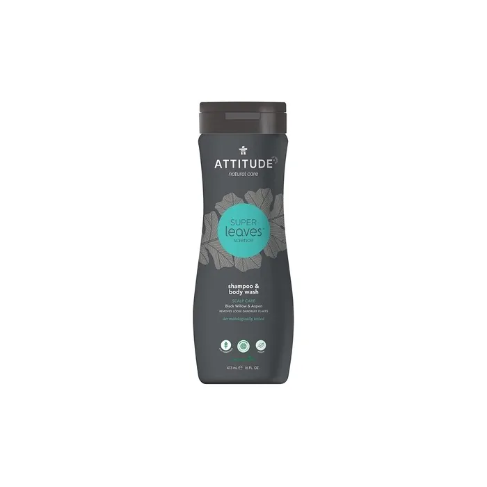 ATTITUDE Super Leaves 2in1 Anti-Dandruff Shampoo & Shower Gel for Men 473ml