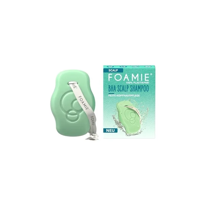 Foamie Solid Shampoo SCALP Anti-Dandruff Shampoo with BHA Salicylic Acid and Mallow Flower Extract Specializing in Scalp Care Weak Hair and Anti-Dandruff Solution 80g Delicate Hair