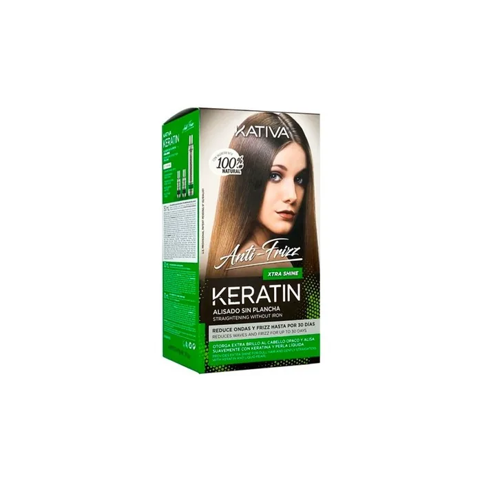 Kativa Keratin Antifrizz Straightening Extra Shine Kit