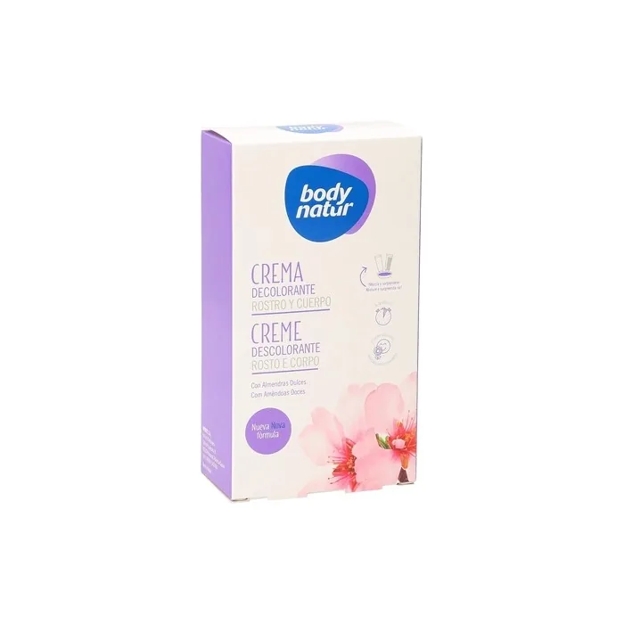 BODY NATUR Sweet Almond Bleaching Cream for Face and Body 2 x 50ml