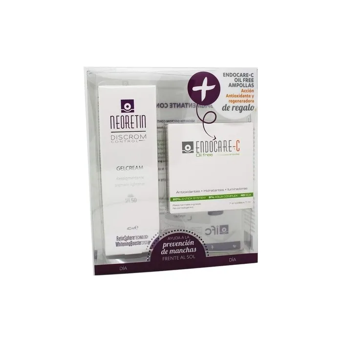 Neoretin Discrom Control Gel Cream + Endocare-C 7 Ampoules