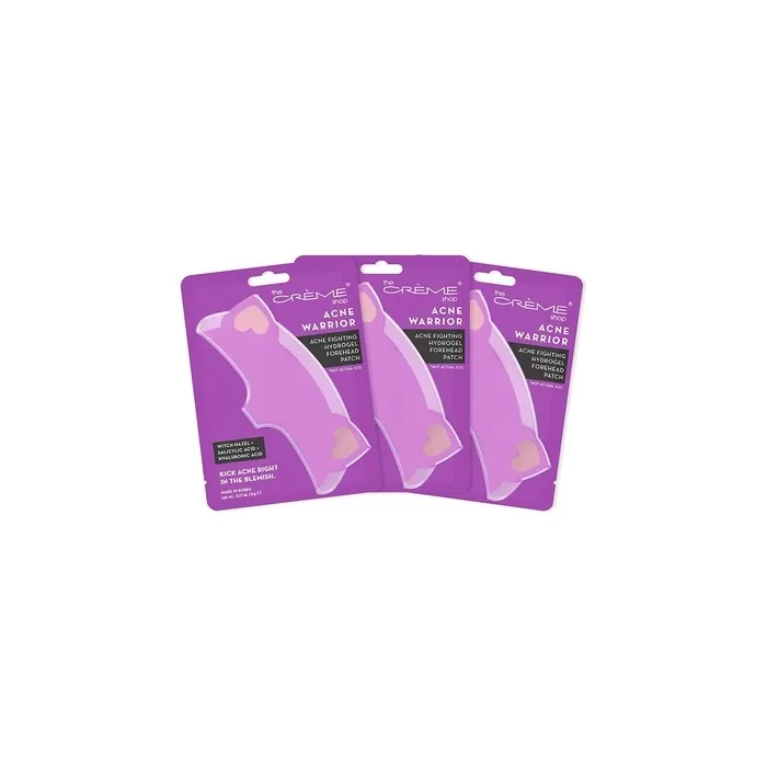 The Crème Shop Acne Warrior Hydrogel Forehead Patch with Witch Hazel, Salicylic Acid, and Hyaluronic Acid