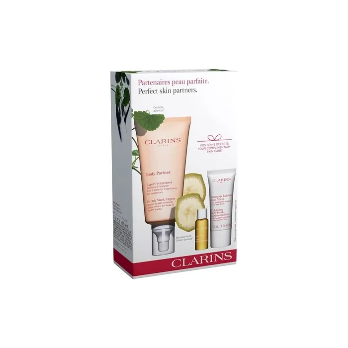 Clarins Body Partner Antiestrias 175 Ml + Exfoliante 30 Ml + Huile Tonic 10 Ml