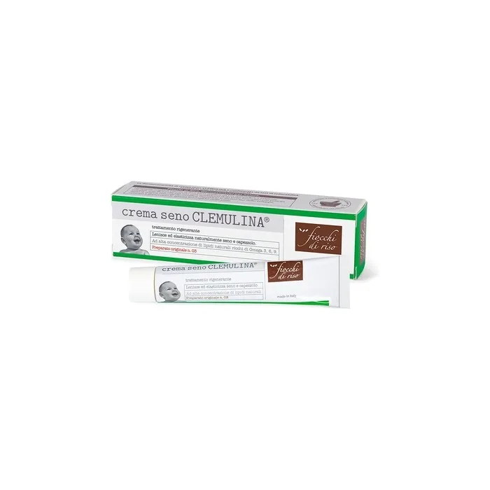 Fiocchi di Riso CLEMULINA Breast Cream 15ml - Firming and Soothing for Breast and Nipples, Prevents Irritation and Cracking