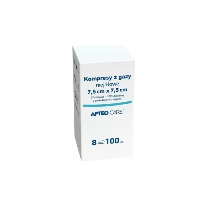 Apteocare Non-Sterile Gauze Swabs 75x75cm - 100 Pieces - Long Validity