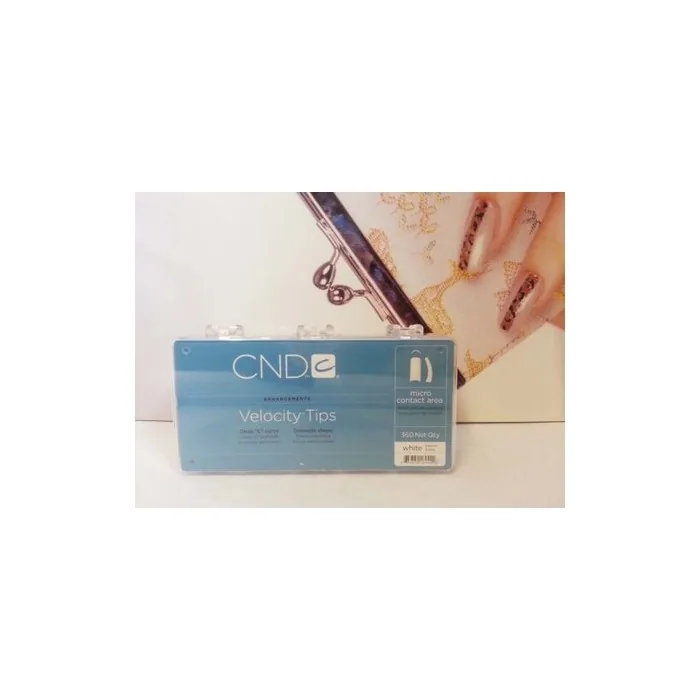 360 Creative Nail Design CND Velocity French White Nail Tips Acrylic UV Gel Silk
